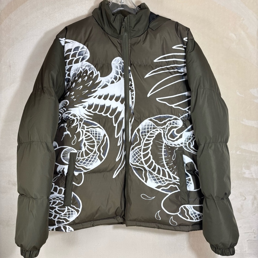 Y2K Men’s Ed Hardy Puffer Jacket Size XL
